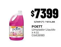 Diarco Poett - limpiador líquido x 4 lt. cód:26180 oferta