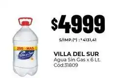 Diarco Villa del sur - agua sin gas x 6 lt. cód:31809 oferta