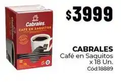 Diarco Cabrales - café en saquitos x 18 un. cód:18889 oferta