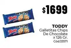 Diarco Toddy - galletitas chips de chocolate x 126 gr. cód:33571 oferta