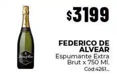 Diarco Federico de alvear - espumante extra brut x 750 ml. cód:4261 oferta