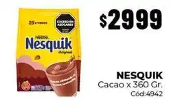 Diarco Nesquik - cacao x 360 gr. cód:4942 oferta