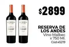 Diarco Andes - vino malbec c uevo 45219 oferta