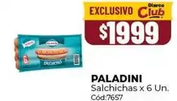Diarco Paladini - salchichas x 6 un. cód:7657 oferta