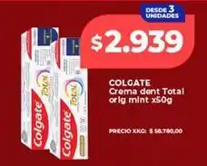 Supermayorista Vital Colgate - crema dent total or lg mint oferta