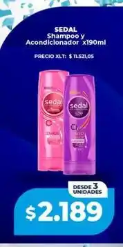 Supermayorista Vital Sedal - shampoo y acondicionador oferta
