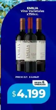 Supermayorista Vital Emilia - vino varietales oferta