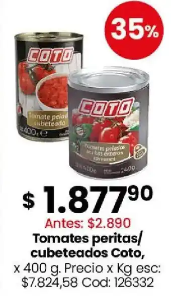 Coto Coto tomates peritas/ cubeteados oferta