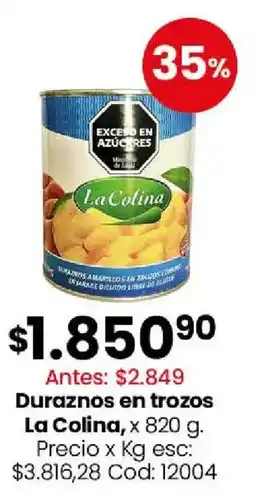 Coto La colina duraznos en trozos oferta