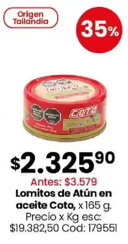 Coto Coto lomitos de atún en aceite oferta