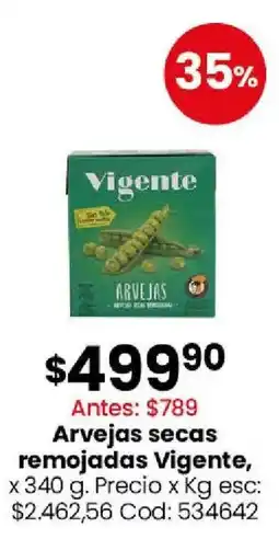 Coto Vigente Arvejas secas remojadas oferta