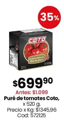 Coto Coto puré de tomates oferta