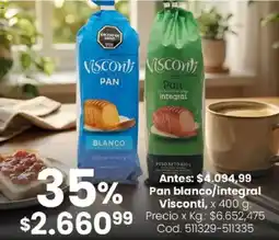 Coto Visconti pan blanco/integral oferta
