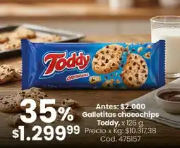 Coto Toddy galletitas chocochips oferta