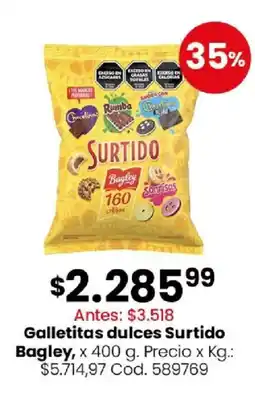 Coto Bagley galletitas dulces surtido oferta