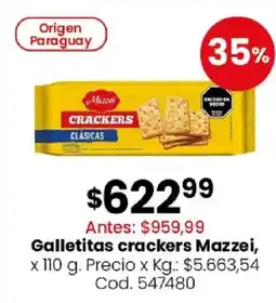 Coto Mazzei galletitas crackers oferta