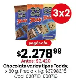 Coto Toddy chocolate varios tipos oferta