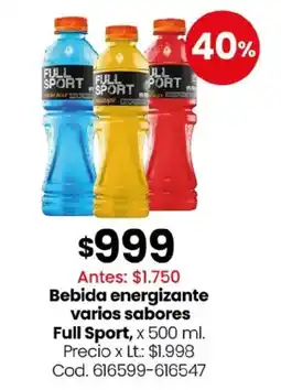 Coto Full sport bebida energizante varios sabores oferta