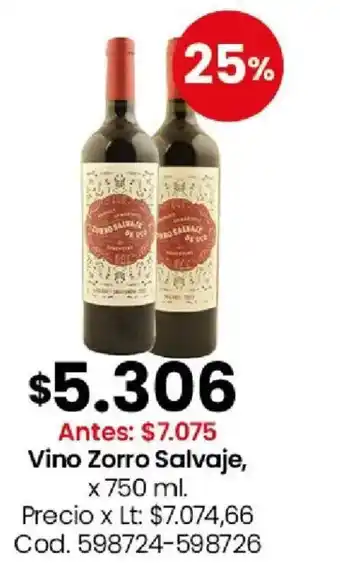 Coto Zorro salvaje vino oferta