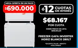 Supermayorista Vital Freezer gafa inverter horiz blanco oferta