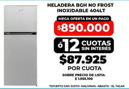 Supermayorista Vital Heladera bgh no frost inoxidable oferta