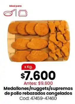Coto Medallones/nuggets/supremas de pollo rebozados congelados oferta