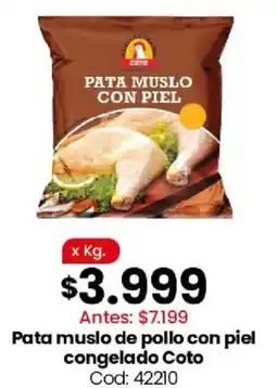 Coto Coto pata muslo de pollo con piel congelado oferta