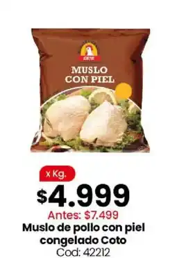Coto Coto muslo de pollo con piel congelado oferta