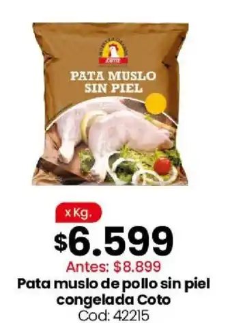 Coto Coto pata muslo de pollo sin piel congelada oferta