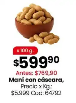Coto Maní con cáscara oferta