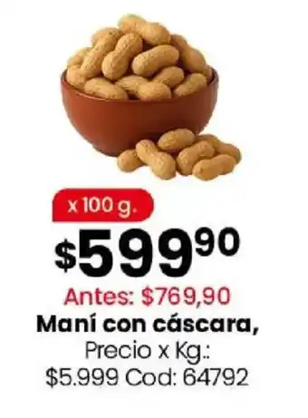 Coto Maní con cáscara oferta