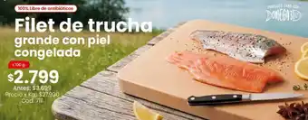 Coto Filet de trucha grande con piel congelada oferta
