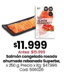 Coto Superbe salmón congelado rosado ahumado rebanado oferta