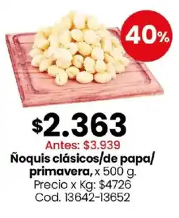 Coto Ñoquis clásicos/de papa/ primavera oferta