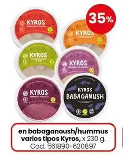Coto Kyros en babaganoush/hummus varios tipos oferta