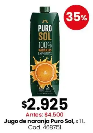 Coto Puro sol jugo de naranja oferta