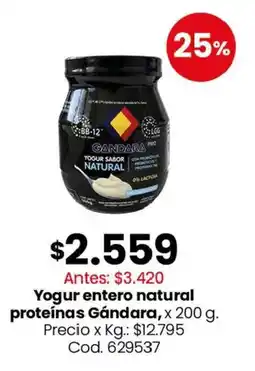 Coto Gándara yogur entero natural proteínas oferta