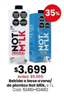 Coto Not milk bebida a base avena/ de plantas oferta