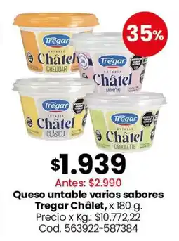 Coto Tregar châlet queso untable varios sabores oferta