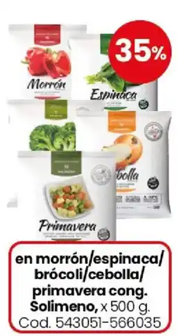 Coto Solimeno en morrón/espinaca/ brócoli/cebolla/ primavera cong. oferta