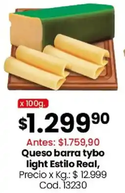 Coto Estilo real queso barra tybo light oferta
