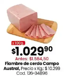Coto Campo austral fiambre de cerdo oferta