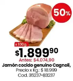 Coto Cagnoli jamón cocido genuino oferta