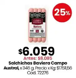Coto Austral salchichas baviera camp oferta