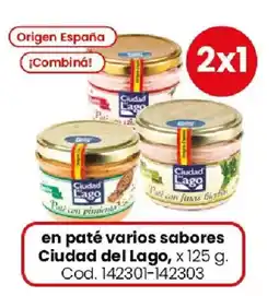 Coto Ciudad del lago en paté varios sabores oferta