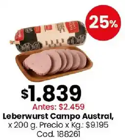 Coto Campo austral leberwurst oferta