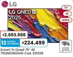 Coto Lg smart tv qned 75" oferta