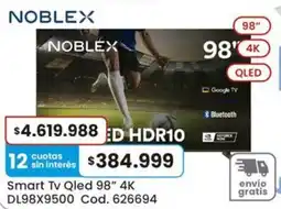 Coto Noblex smart tv qled 98" oferta