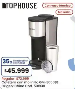 Coto Tophouse cafetera con molinillo GM-3000BE oferta