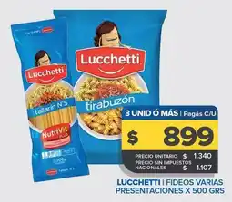 Carrefour Maxi Lucchetti - fideos varias presentaciones oferta